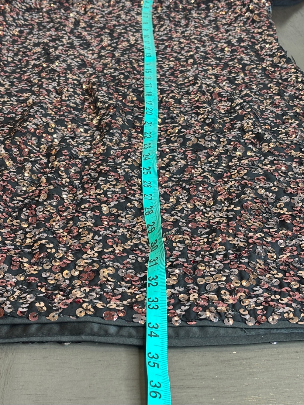 🖤 Vince Camuto Rose Gold Sequin Midi Dress NWT Size 6 Lined Cocktail Party 🖤 - Picture 12 of 14
